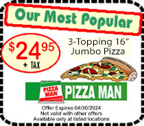 Pizza Man Mega Meal Coupon