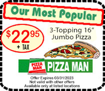 Pizza Man Most Popular Coupon
