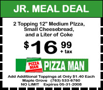 Maple Grove Falls Pizza Coupon